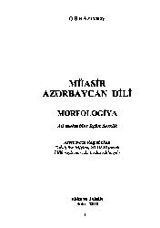 Muasir Azerbaycan Dili-Morfolojya-Qezenfer Kazımov-Baki-2010-399s