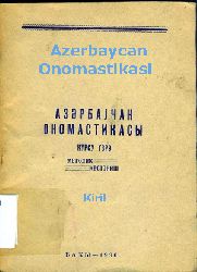 Azerbaycan Onomastikasi – Baki -1990 - Kiril - 91s