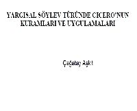 Yarqısal Soylev Turunde Ciceronun Quramları Ve Uyqulamaları-Çağatay Aşkit-Ankara-2006-227s