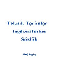 Teknik Terimler Ingilizce-Türkce Sözlük-2900-Başlıq-113s