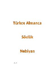 Türkce-Almanca Sözlük-Nebiyan-1173s