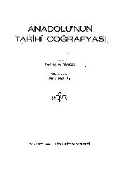 Anadolunun Tarixi Cuğrafyası-W.M.Ramsay-Mihri Pekdaş-1960-616s
