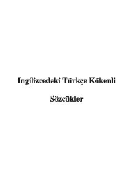 Ingilizcedeki Türkce Kökenli Sözcükler-27s