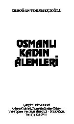 Osmanlı Qadın Alemleri-Erdoğan Toqmaqçi-1991-146s