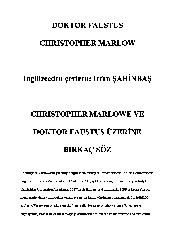 Christopher Marlowe Ve Doktor Faustus Üzerine Bir Kaç Söz-Irfan Şahinbaş-1997-112s