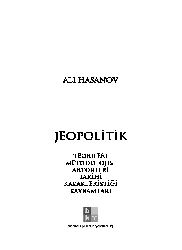 Jeopolitik-Ali Hasanov-Azad Ağaoğlu-Fuad Şemmedov-2010-464s