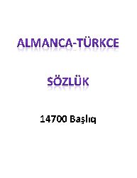 Almanca-Türkce Sözlük-14700 Başlıq-940s