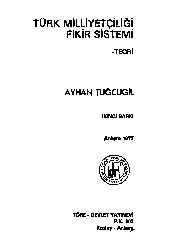 Türk Elseverliyi Fikir Sistimi-Teori-Ayxan Tughchugil-1977-216s