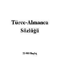 Türce-Almanca Sözlüğü-23 900 Başlıq-936s