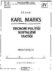 Karl Marks Ekonomi Politiği Sosyalizmi Taktighi-Lenin-Hikmet Qıvılcım-1979-39s