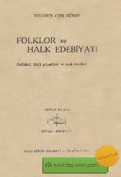 Folklor Ve Xalq Edebiyatı Özellikleri-Sözlu Gelenekleri Ve Yazılı Örnekleri-Eflatun Cem Güney-1971-320s