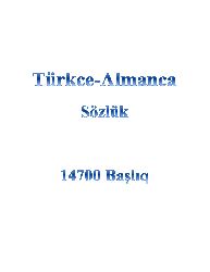 Türkce-Almanca Sözlük-14700 Başlıq-1710s