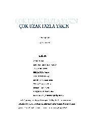 Çox Uzaq Fazla Yakın-Adalet Ağaoğlu-1993-94s