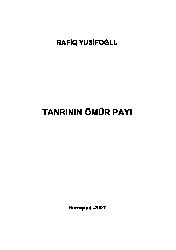 Tanrının ömür Payı-Rafiq Yusifoğlu-2007-502s
