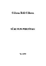 Sükutun Poezyası-Cubran Xelil Cubran-Baki-2009-342s