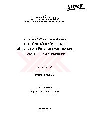 Elazığ Ve Ağri Köylülerinde Aileye Ve Sosyal Yaşama Ilişgin Genelekler-Mustafa Aksoy-1995-321